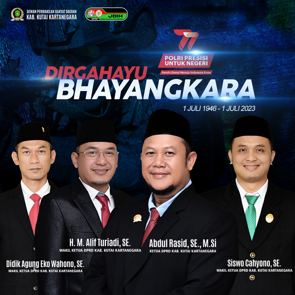 DPRD KABUPATEN KUTAI KARTANEGARA UCAPKAN DIRGAHAYU BHAYANGKARA KE - 77